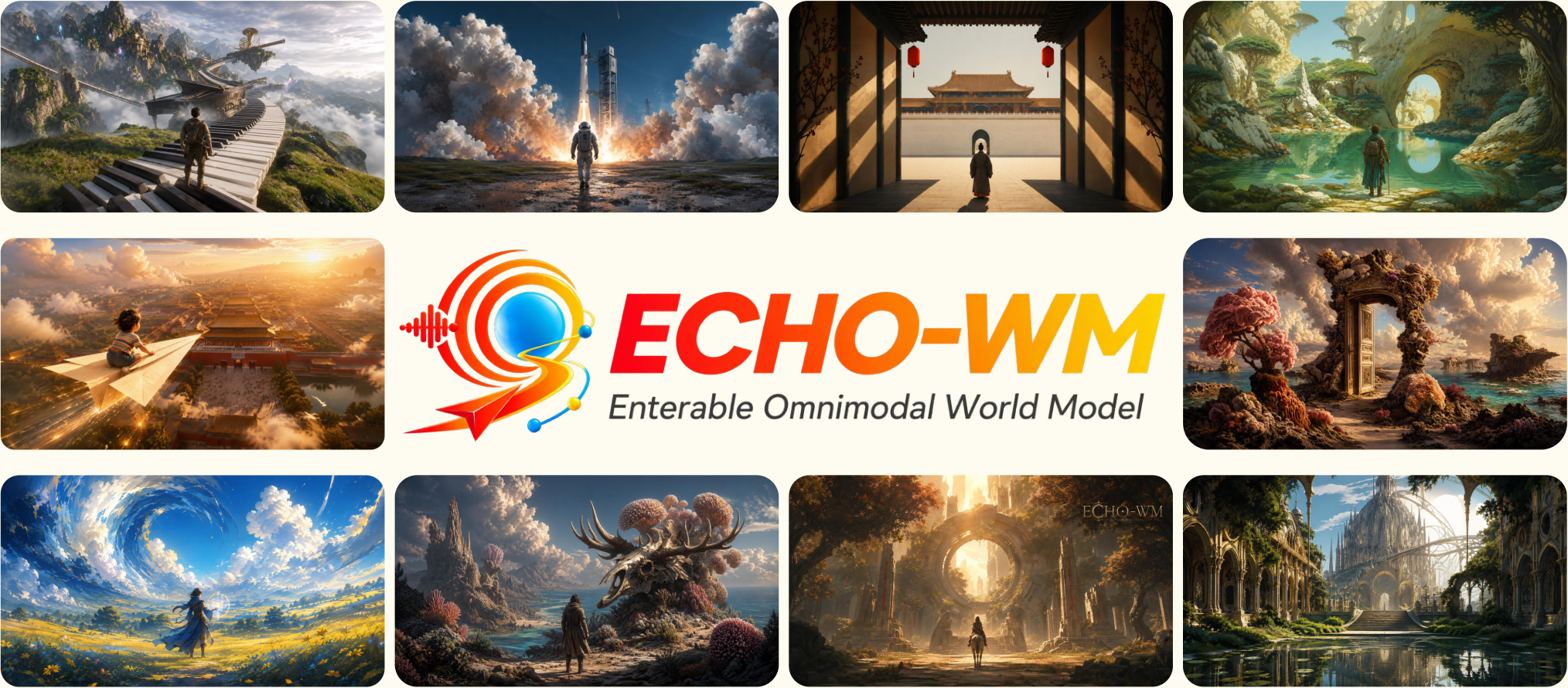 EchoWM: Open and Enterable Omnimodal World Models